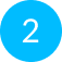 Blue circle with number two inside.